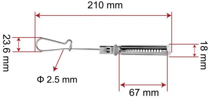 ZCSSC-03 FTTH en acier inoxydable Clampe à câble plat. 0