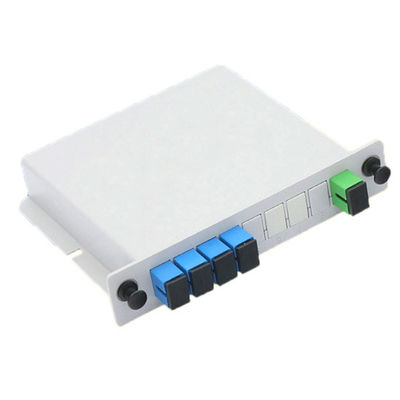 1×4 PLC Fiber Optic Splitter with 1260~1650nm Wavelength and SC/FC Connector for FTTH and PON Networks