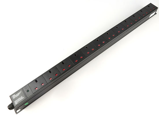 1U Thickness 12 Way Cabinet PDU with Power Light Indicator for Data Centers and Enterprise Networks