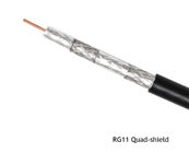 14 AWG CCS Conductor RG11 Coaxial Cable Quad Shield with CMR Rated PVC Jacket