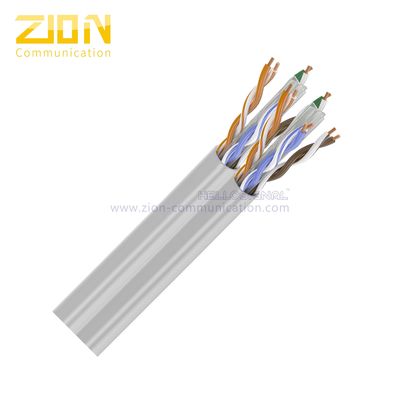 PVC CMP Jacket U/UTP Dual CAT6 Network Cable with 23 AWG Bare Copper for Telecommunication