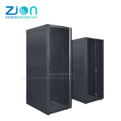 42U Capacity Server Rack Cabinet with SPCC Cold Rolled Steel and Curved Mesh Front Door for Data Centers