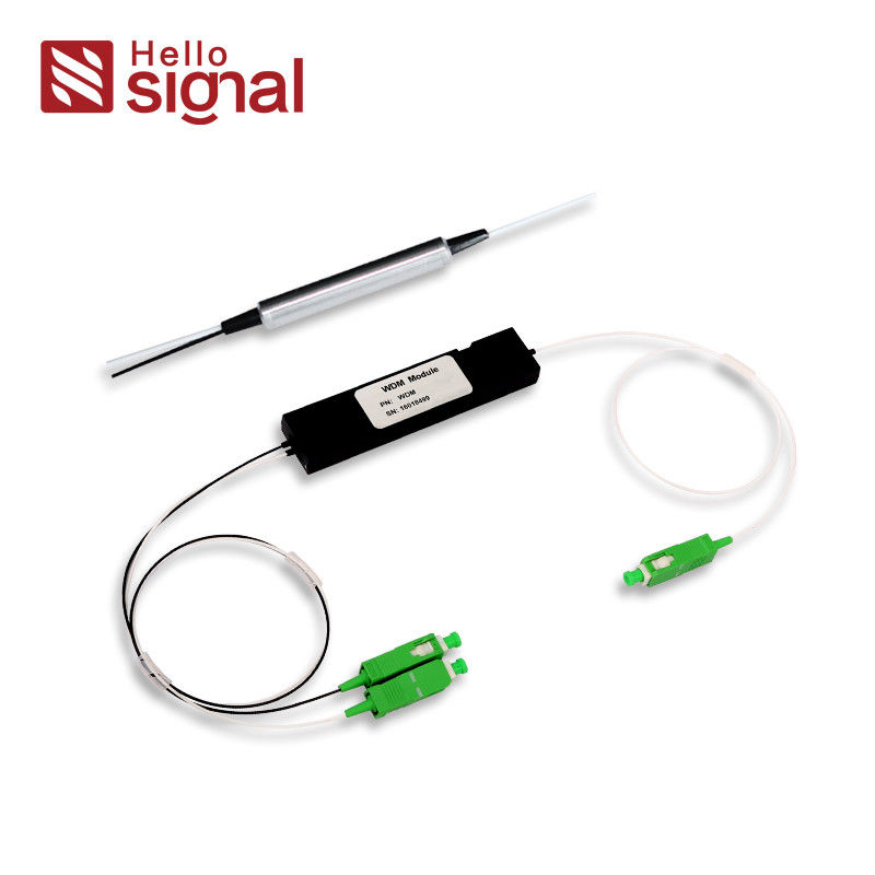 3 Ports 1310/1490/1550nm Filter Wavelength Division Multiplexer with Low Insertion Loss High Channel Isolation and Epoxy Free Optical Path