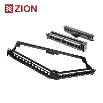 Panneau de brassage vierge pliable non blindé 1U 24 ports
